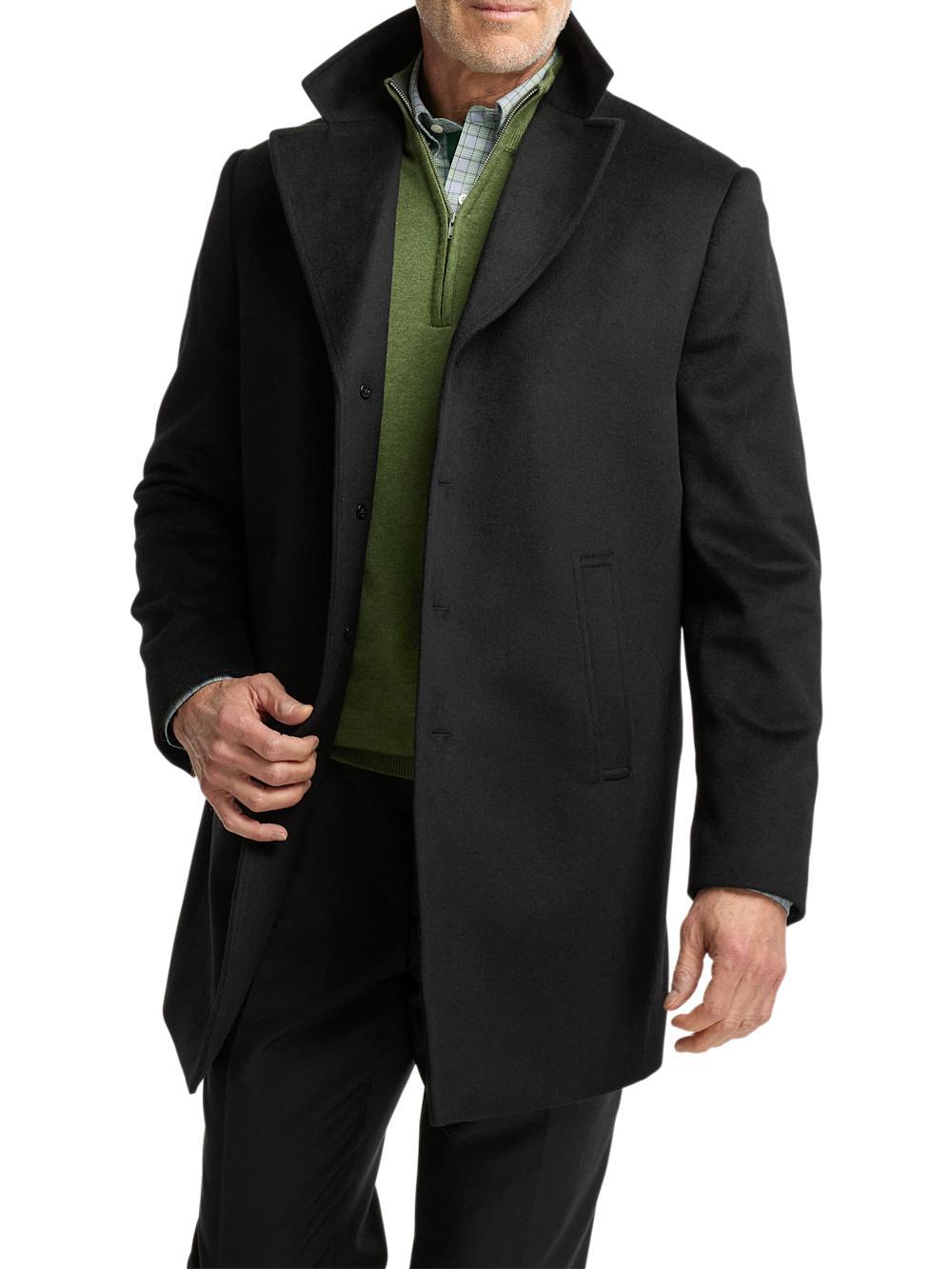 Wool Blend Topcoat - Black Product Image