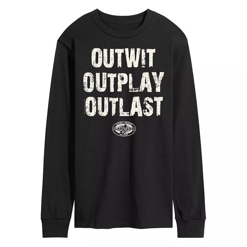 Men's Survivor Outwit Outplay Outlast Graphic Tee, Size: Small, Blue Product Image