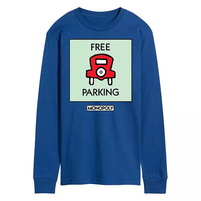 Men's Monopoly Free Parking Long Sleeve Graphic Tee,  Product Image