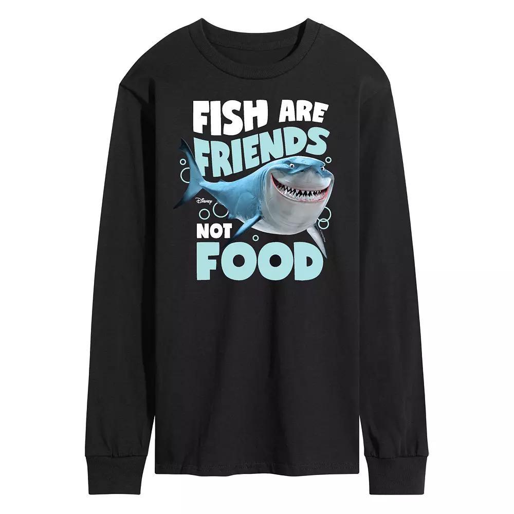 Disney/Pixar Finding Nemo Men's Fish Are Friends Long Sleeve Graphic Tee, Size: Large, Black Product Image