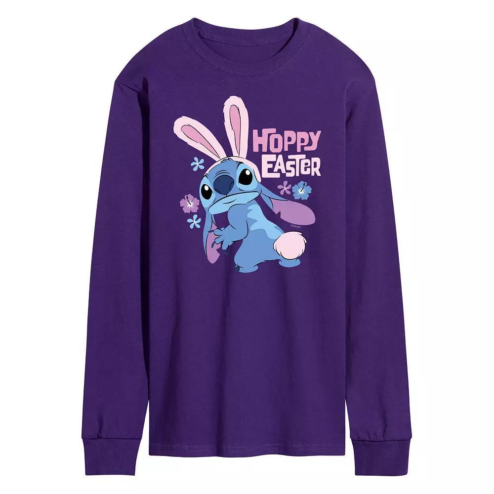 Disney's Lilo & Stitch Men's Hoppy Easter Long Sleeve Graphic Tee,  Product Image