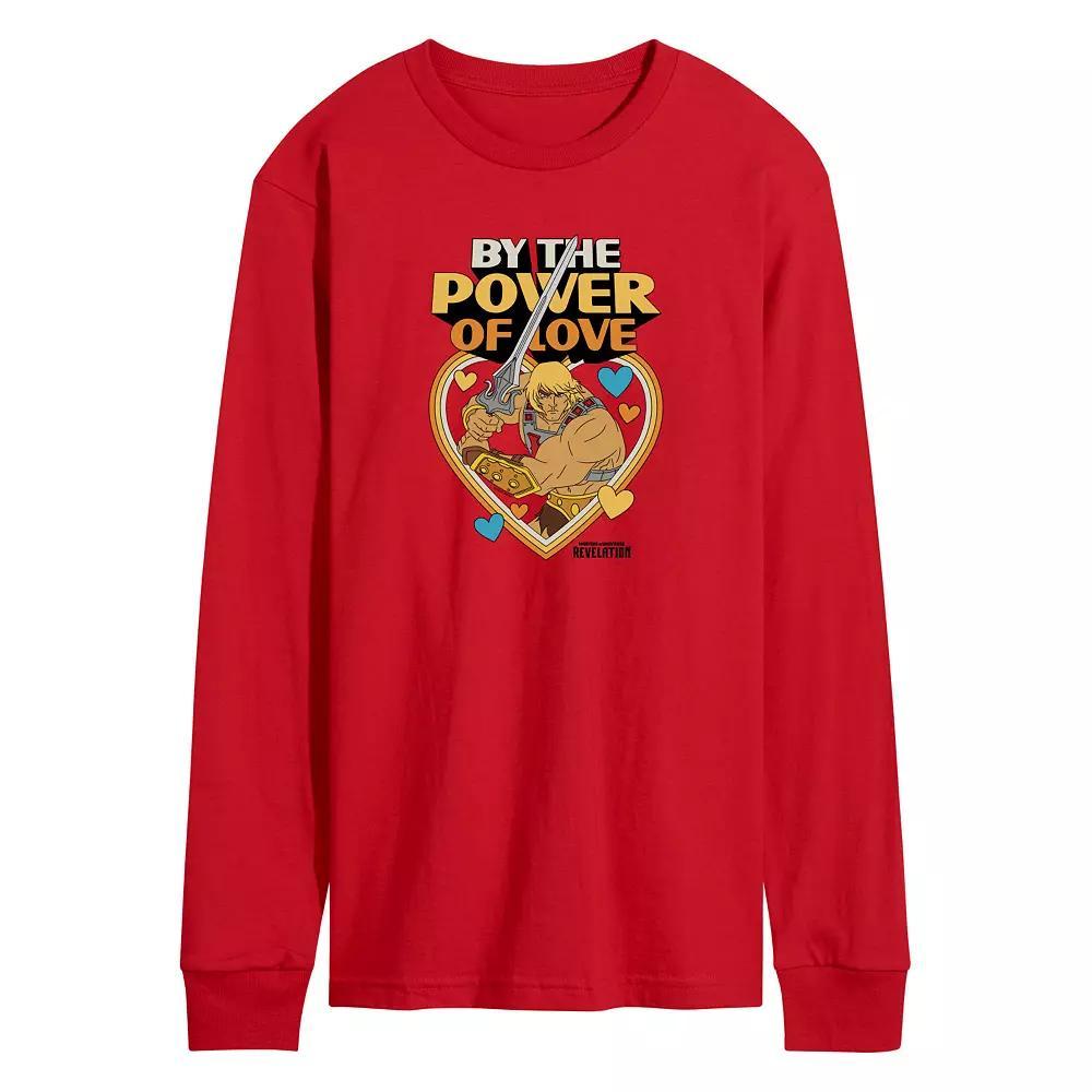 Men's Masters Of The Universe Power Of Love Long Sleeve Graphic Tee, Size: Medium, Red Product Image