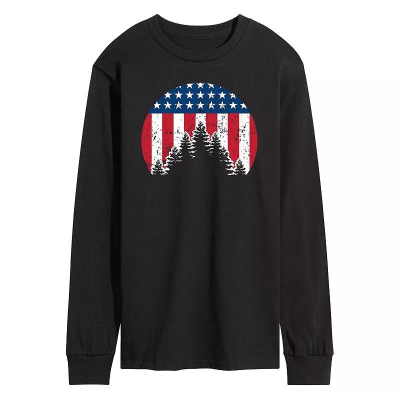 Men's American Outdoor Long Sleeve Graphic Tee, Size: XL, Black Product Image