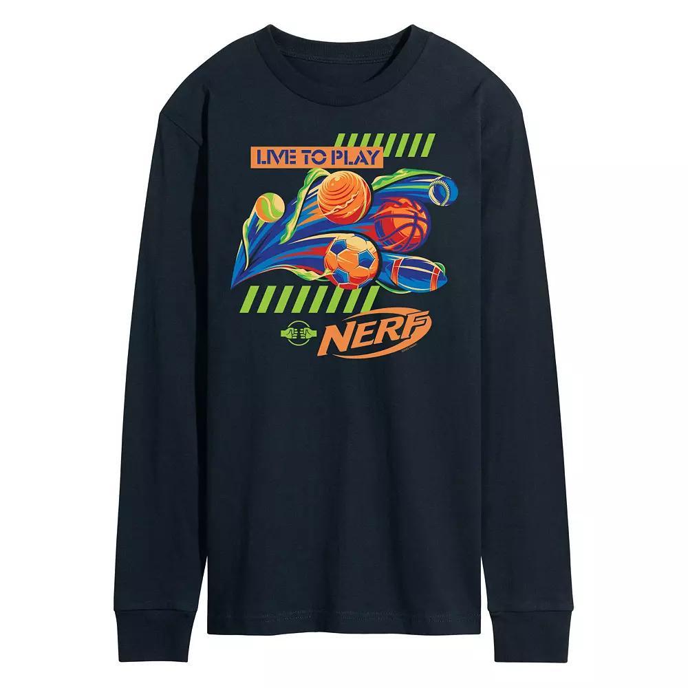 Men's Nerf Live To Play Long Sleeve Graphic Tee,  Product Image