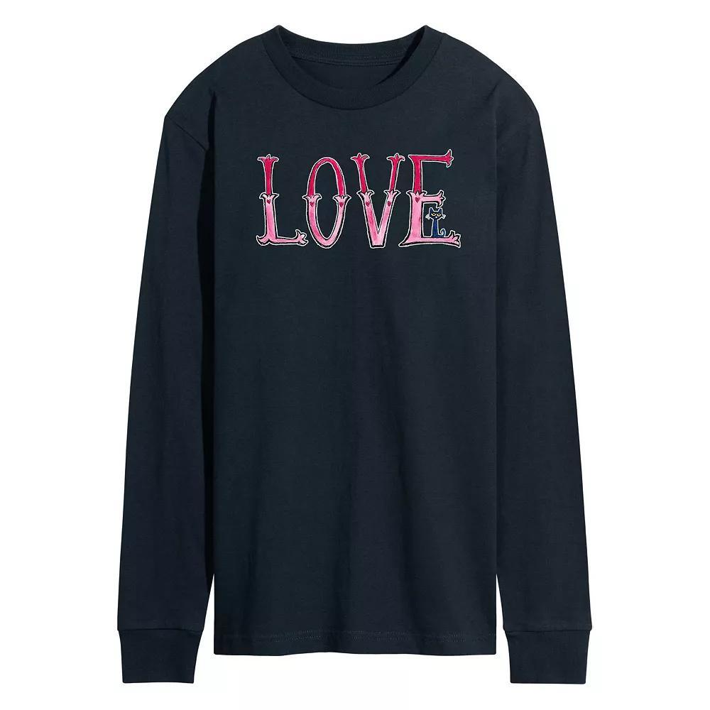 Men's Pete the Cat Big Love Long-Sleeve Tee, Size: XXL, Blue Product Image