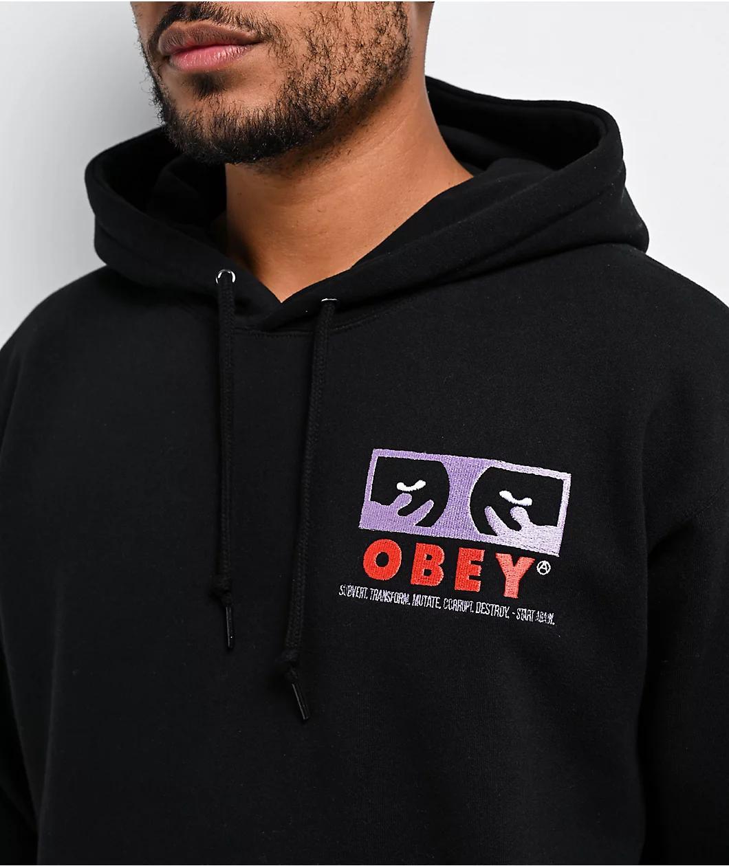 Obey Subvert Black Hoodie Product Image