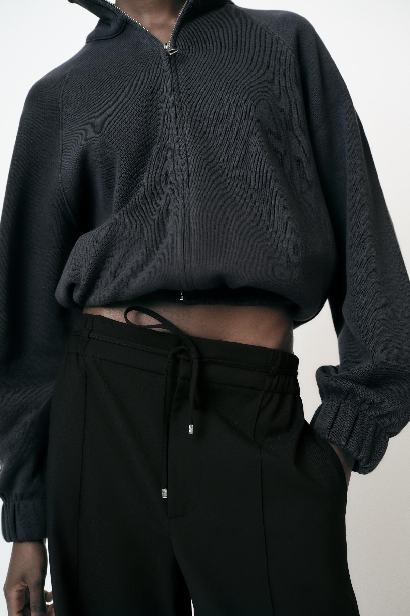 ELASTIC WAIST WIDE LEG PANTS Product Image