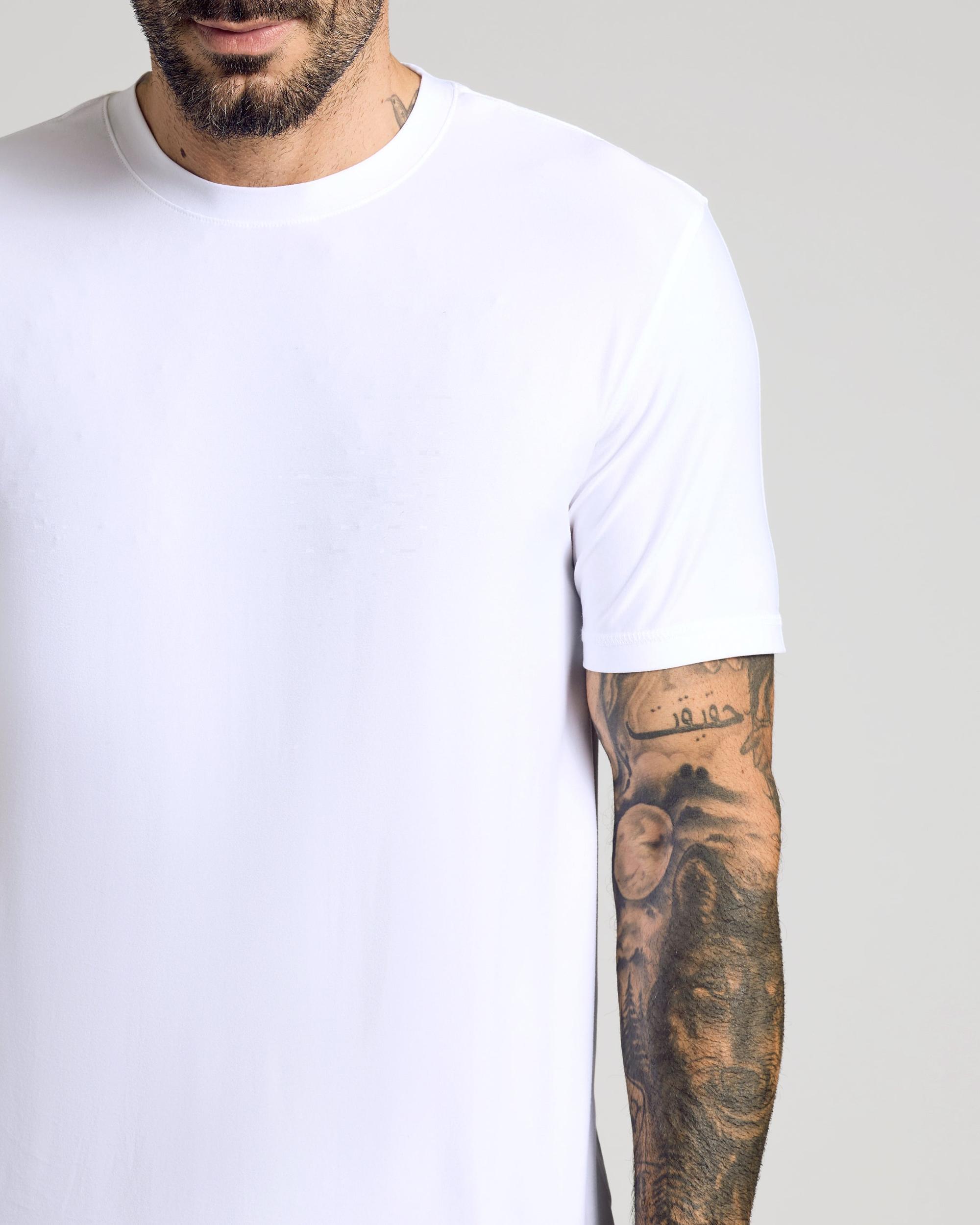 White Active Crew Neck Tee Product Image