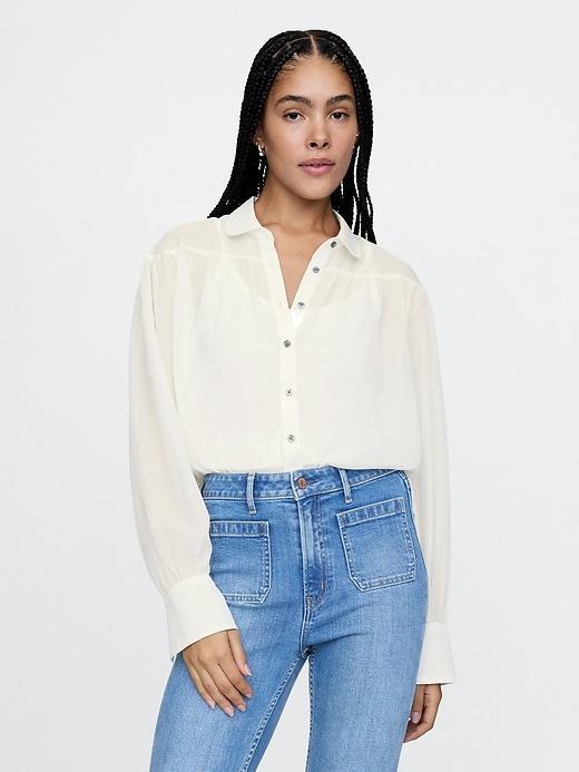 Oversized Sheer Shirt Product Image