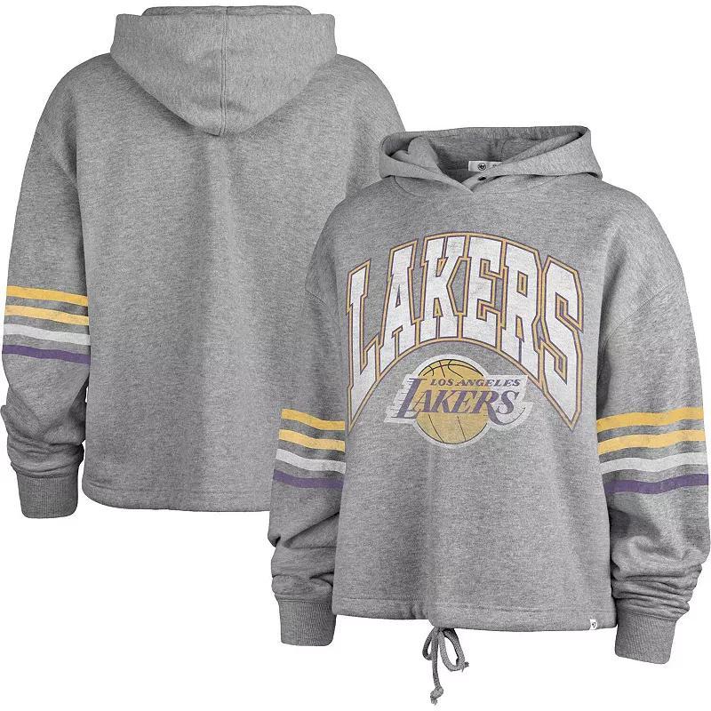 Women's '47  Gray Los Angeles Lakers Upland Bennett Pullover Hoodie, Size: Medium, Grey Product Image