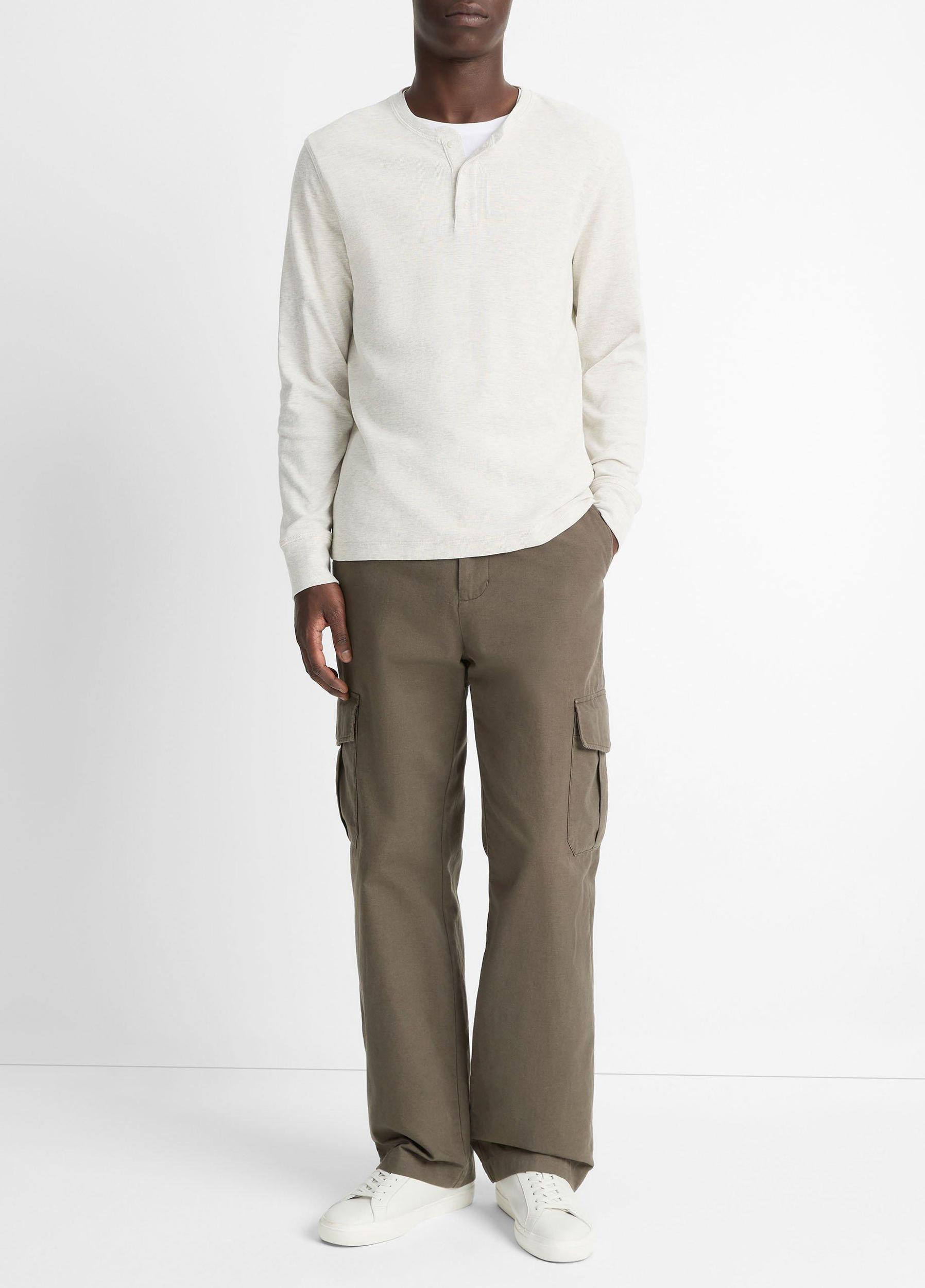 Pima Cotton Waffle Henley Product Image