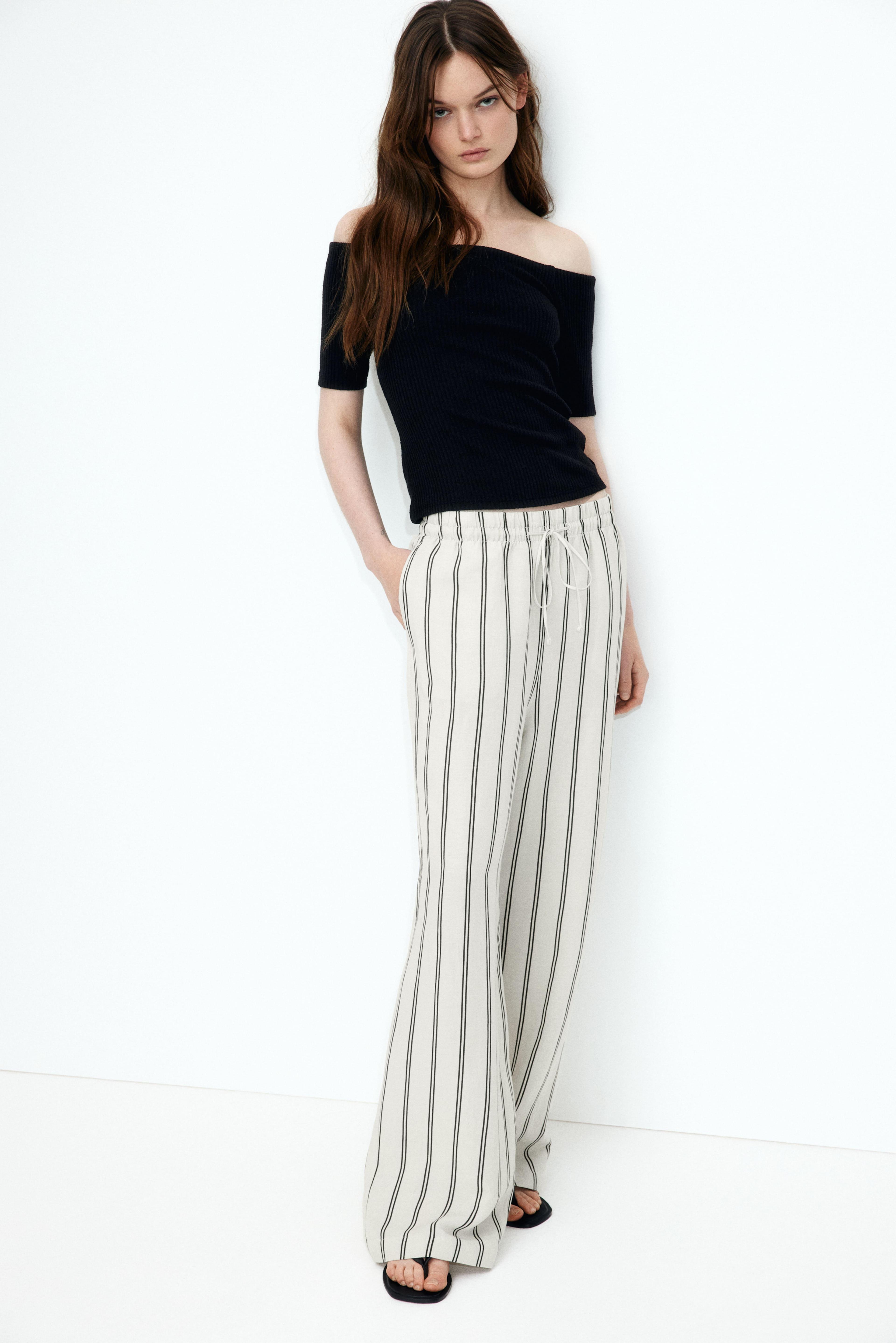 Linen-Blend Pants Product Image