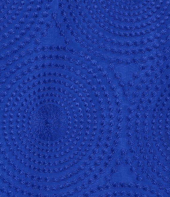 Ming Wang Plus Size Embroidered Tailored Fit Ruched Collar Bracelet Sleeve Jacket Product Image