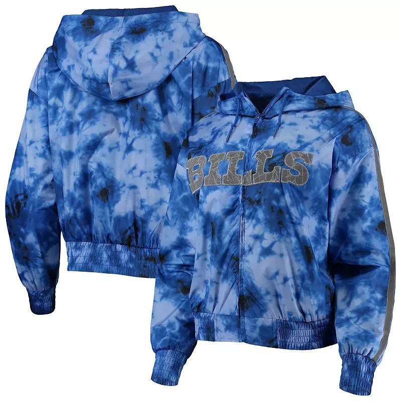 Women's Mitchell & Ness Royal Buffalo Bills Galaxy Full-Zip Windbreaker Hoodie Jacket, Size: XL, Blue Product Image