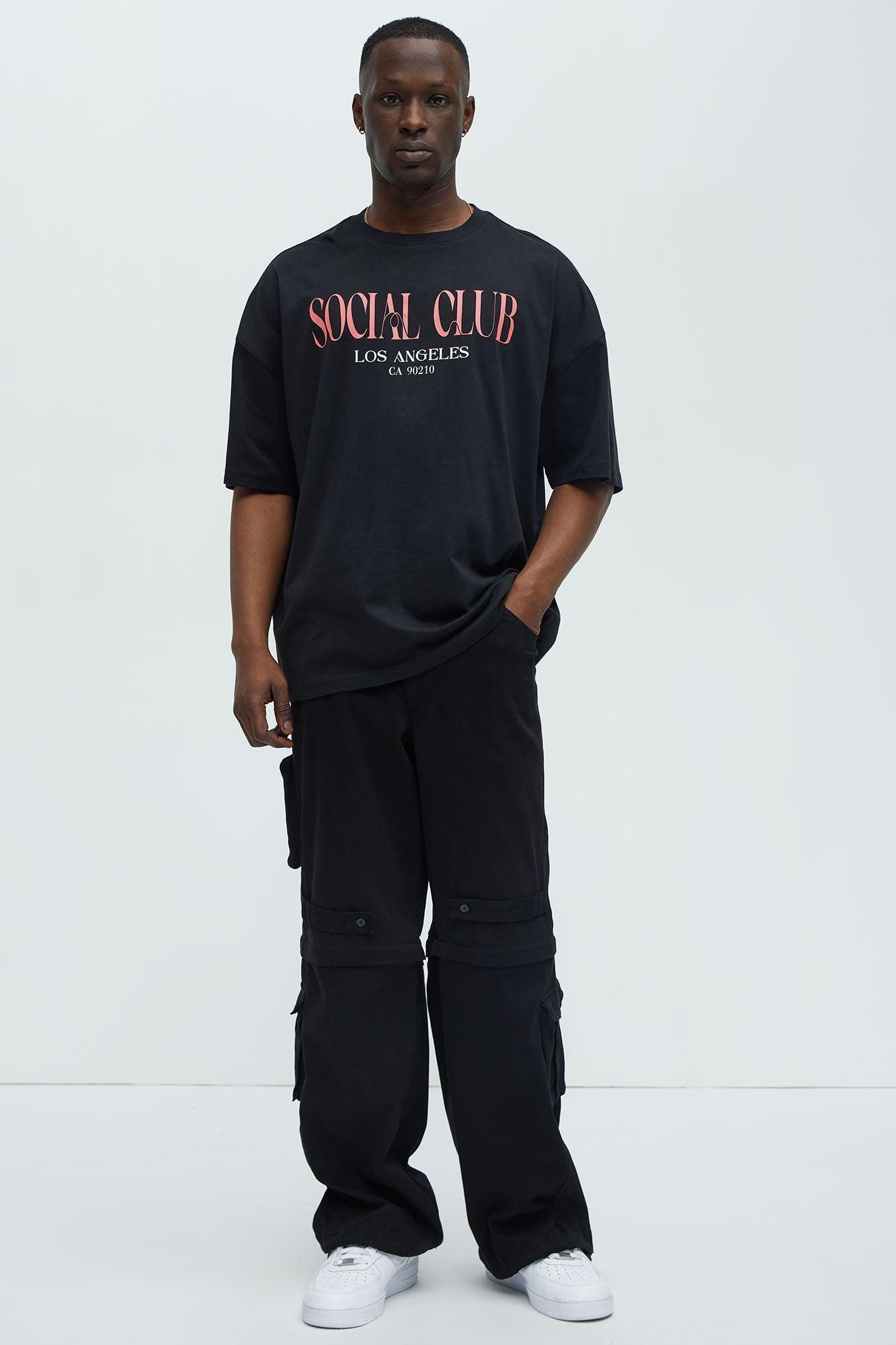 Social Club LA Oversized Short Sleeve Tee - Black Product Image