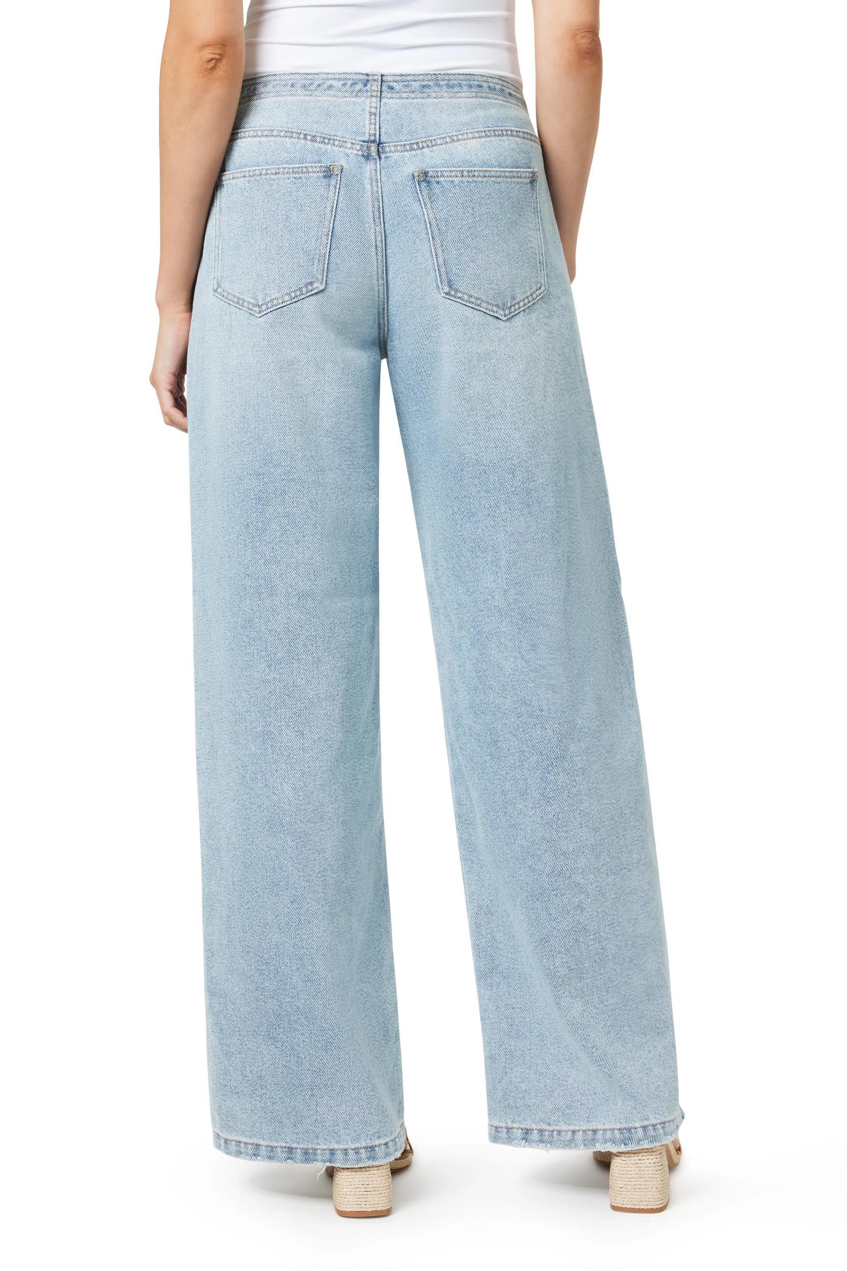 Jade Drawstring Wide Leg Jeans Product Image