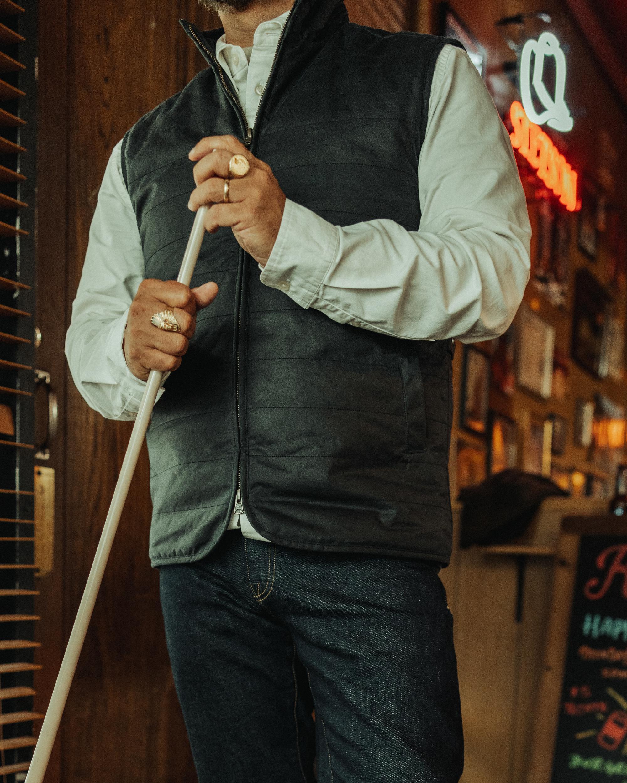 York Quilted Waxed Vest Product Image