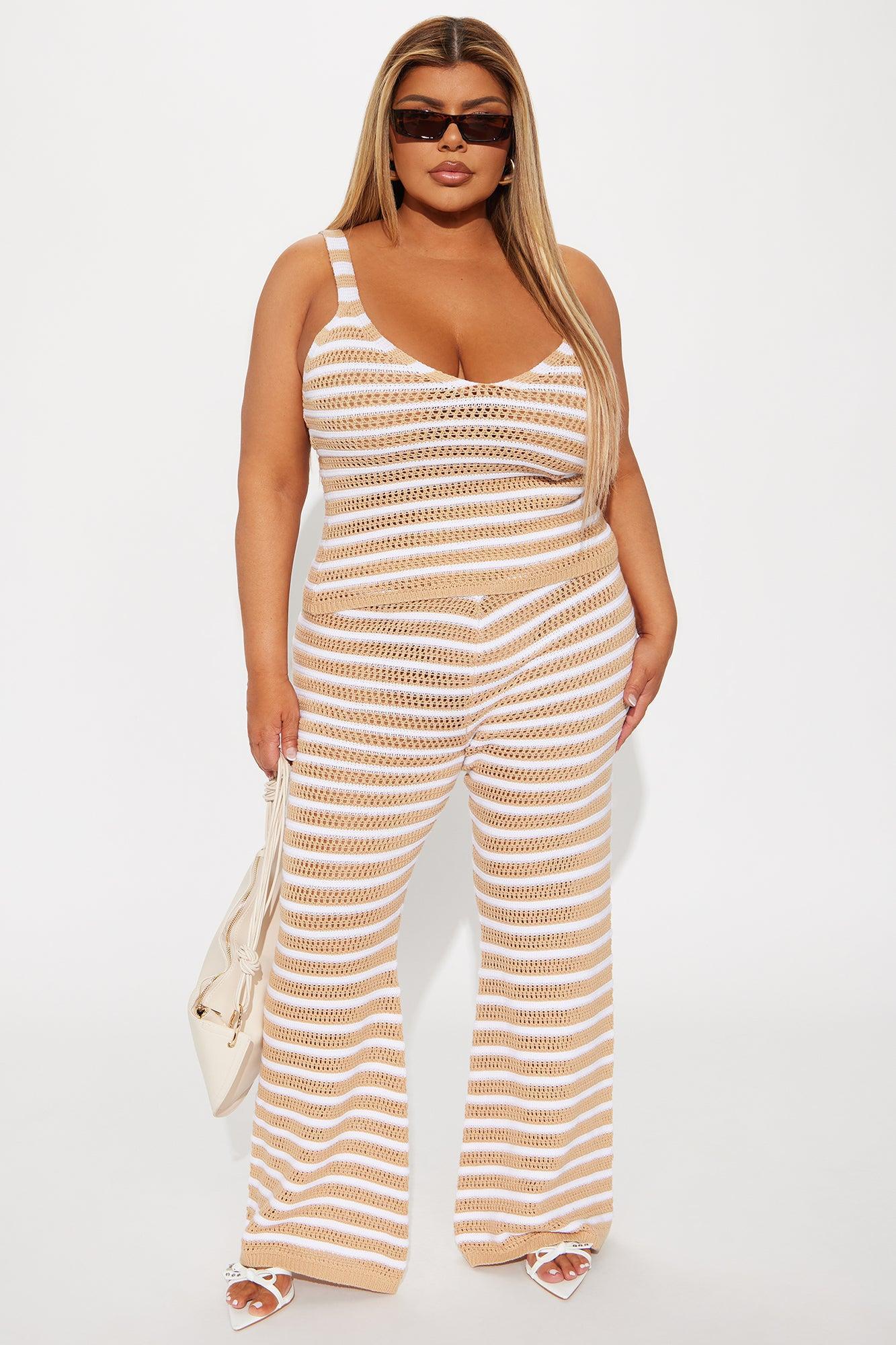 Lucky Crochet Pant Set - Taupe/combo Product Image