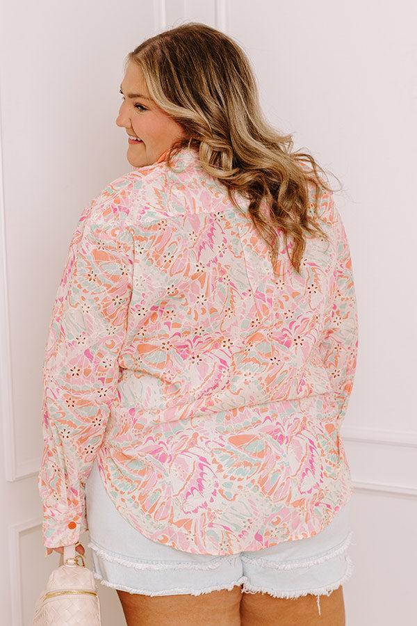 Summer Mirage Eyelet Button Up Curves Product Image