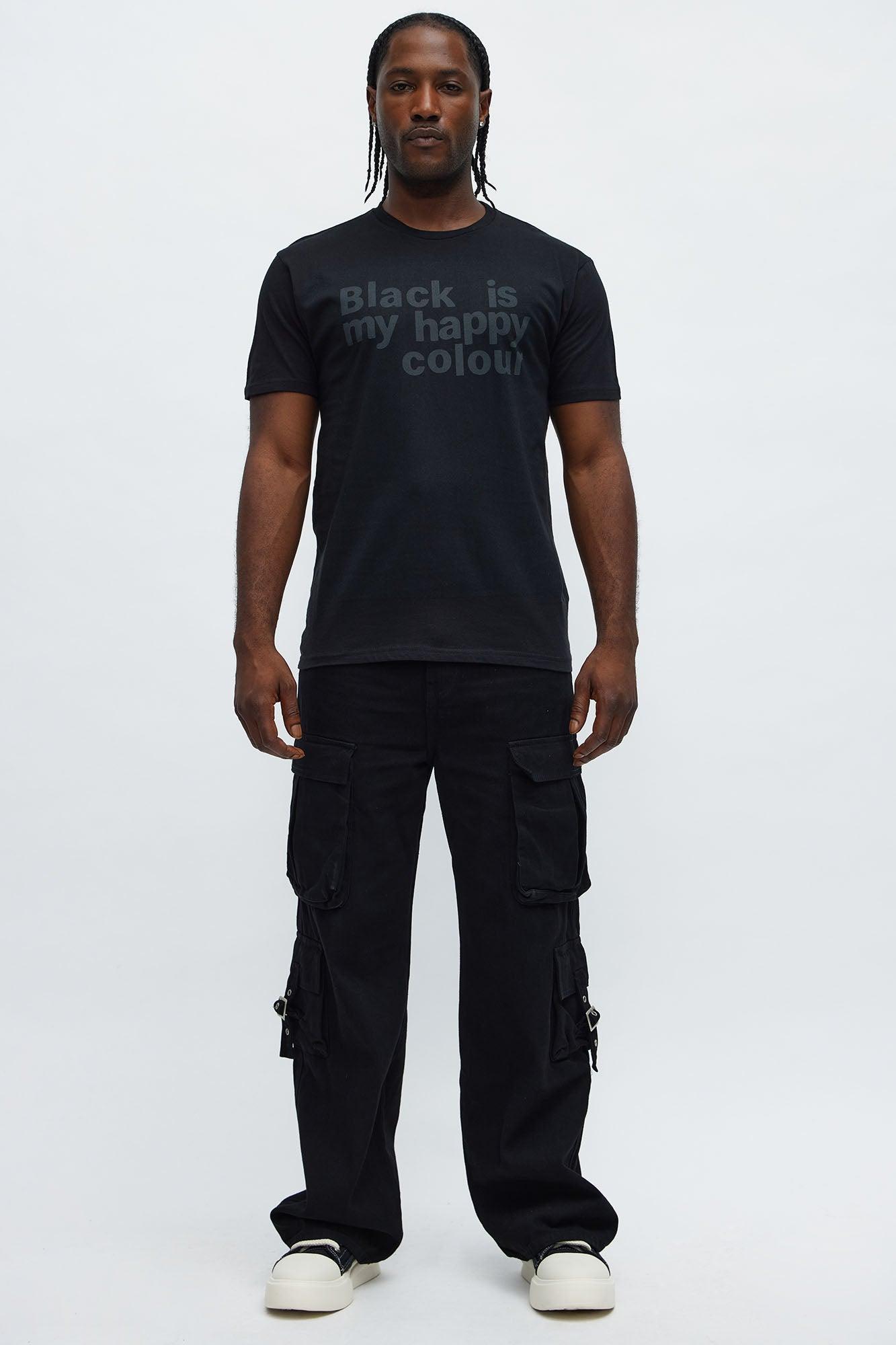 My Happy Colour Short Sleeve Tee - Black Product Image