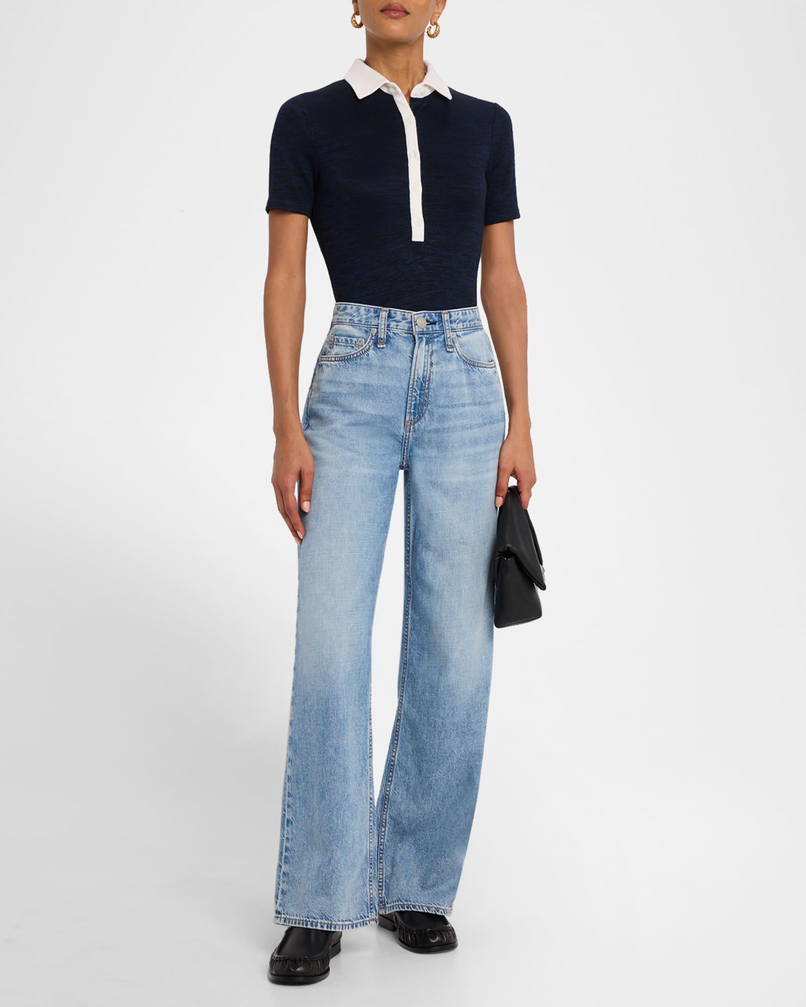 The Knit Button Polo Top Product Image