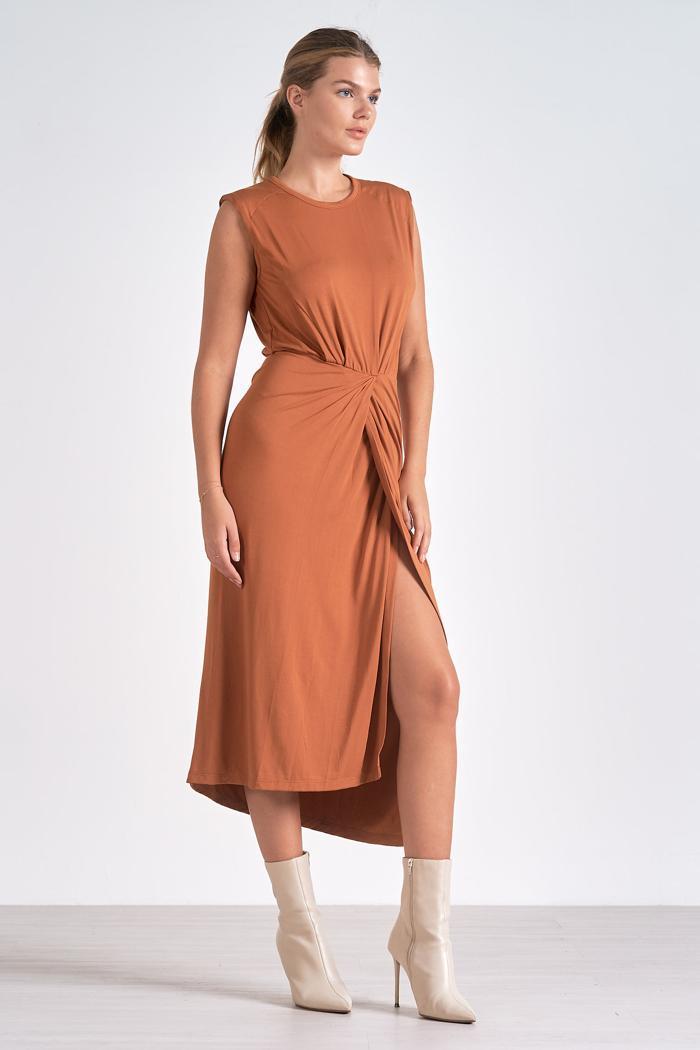 Sleeveless Front Slit Dress Product Image