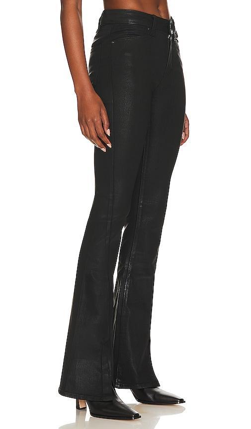 Paige High-Rise Lou Lou Jolene Pockets Twist Outseam Fog Luxe Coating (Black Fog Luxe Coating) Women's Jeans Product Image