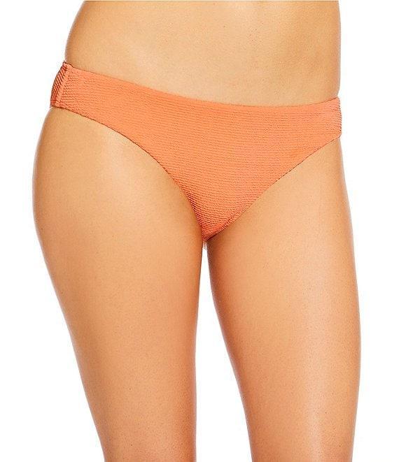 GB Solid Scrunchie Textured Classic Hipster Swim Bottom Product Image