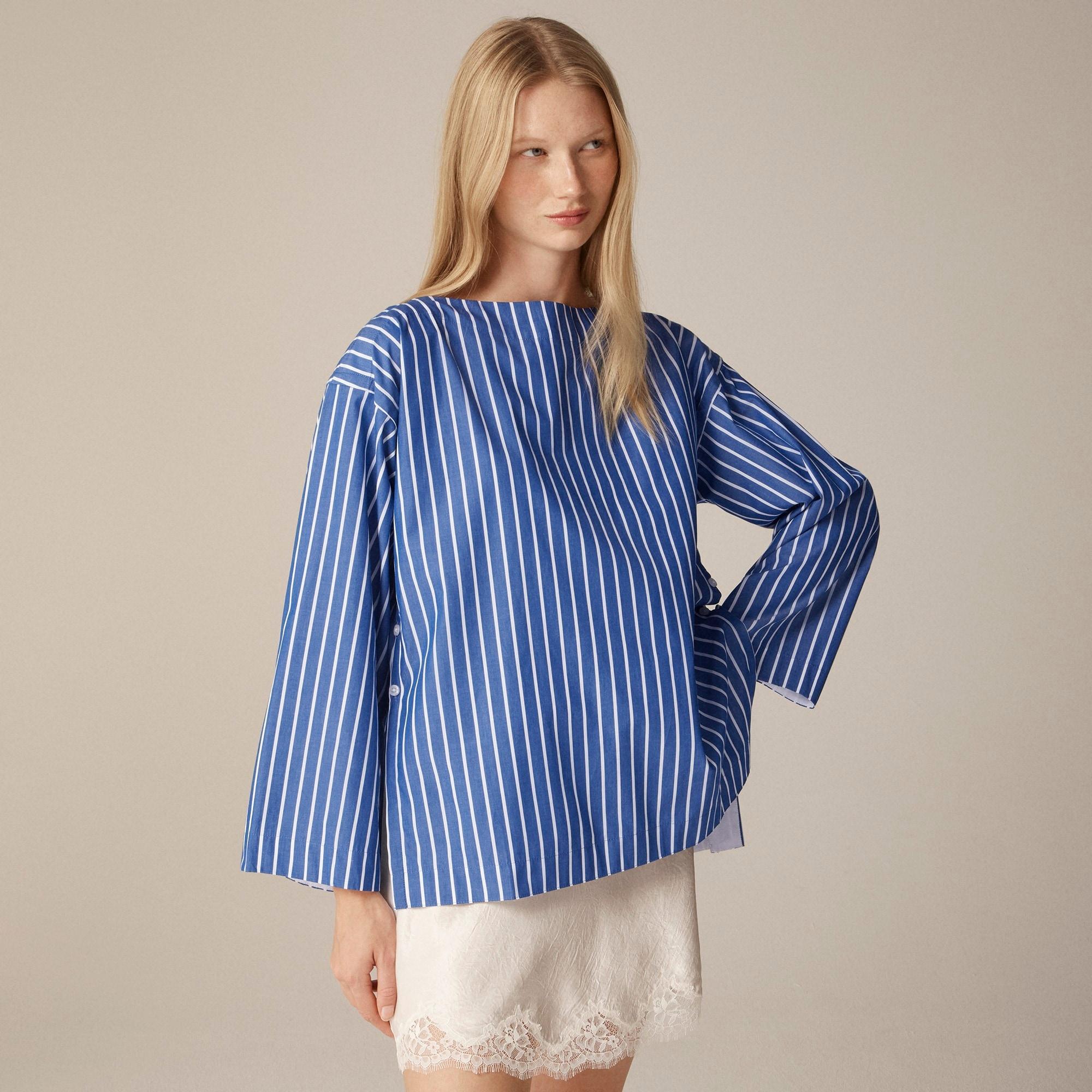 Ciel top in striped cotton poplin Product Image