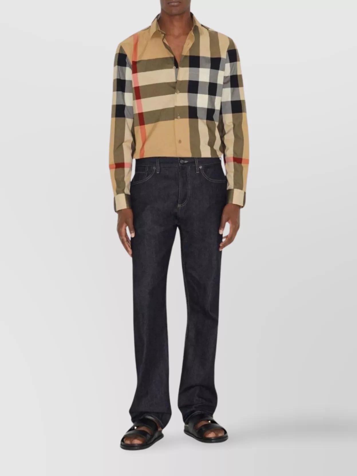 checkered cotton shirt Product Image