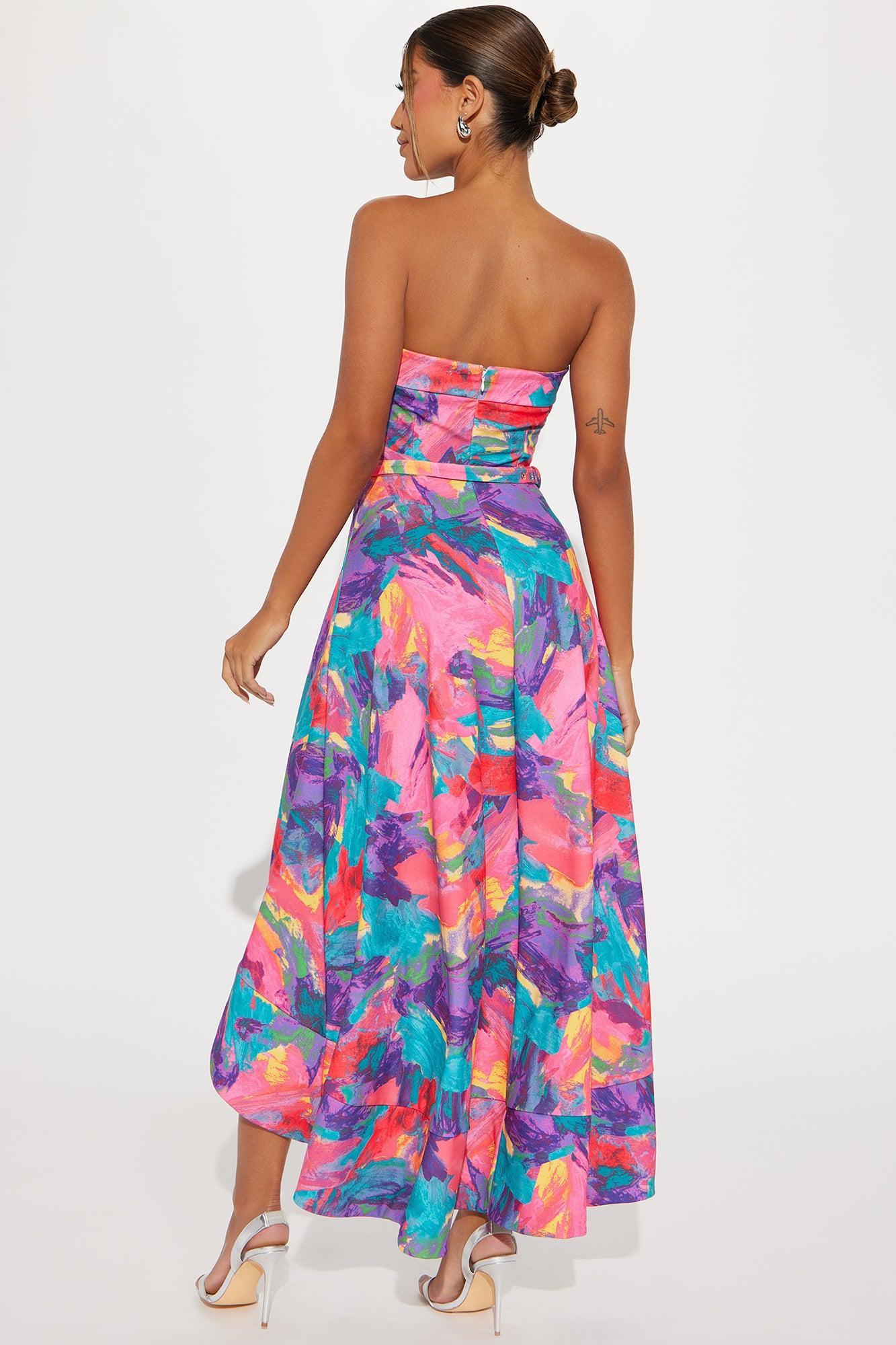 Fiji Island Midi Dress - Purple/combo Product Image