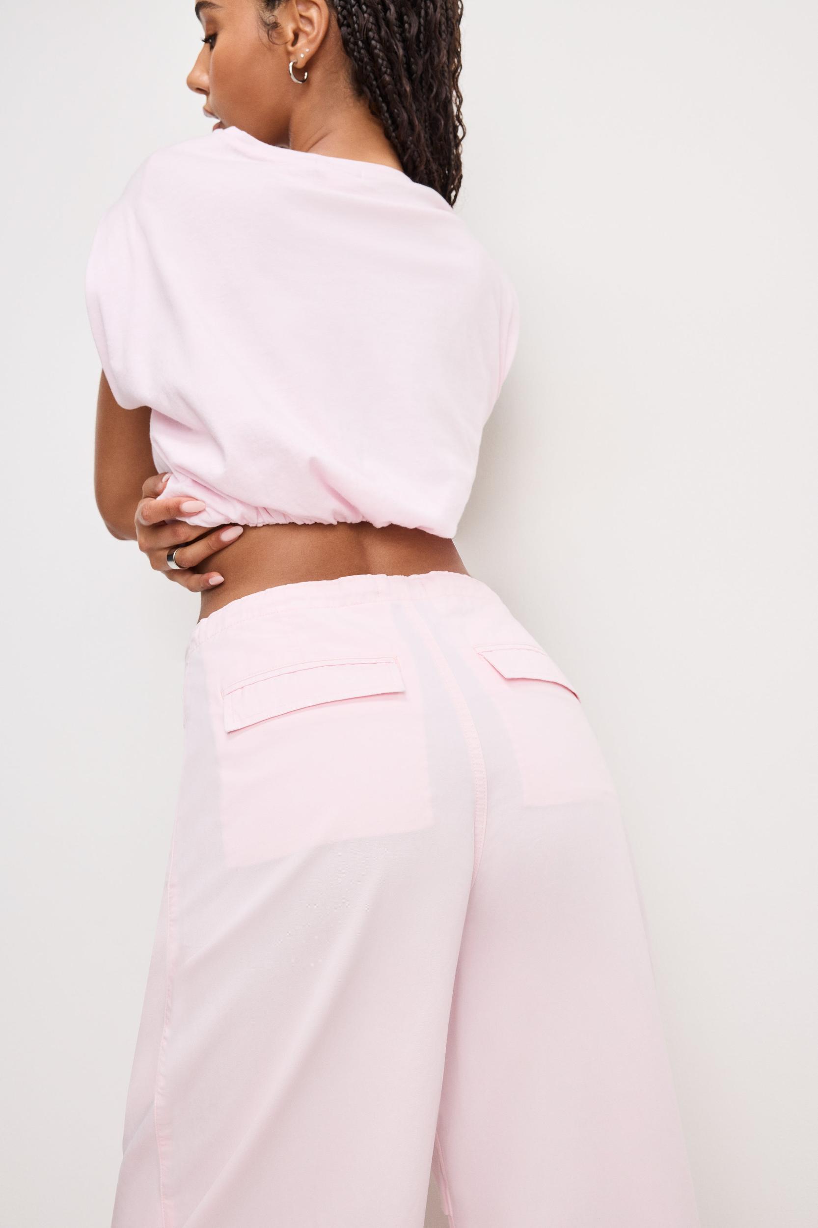 TWILL PARACHUTE PANTS | BUBBLEGUM005 Product Image