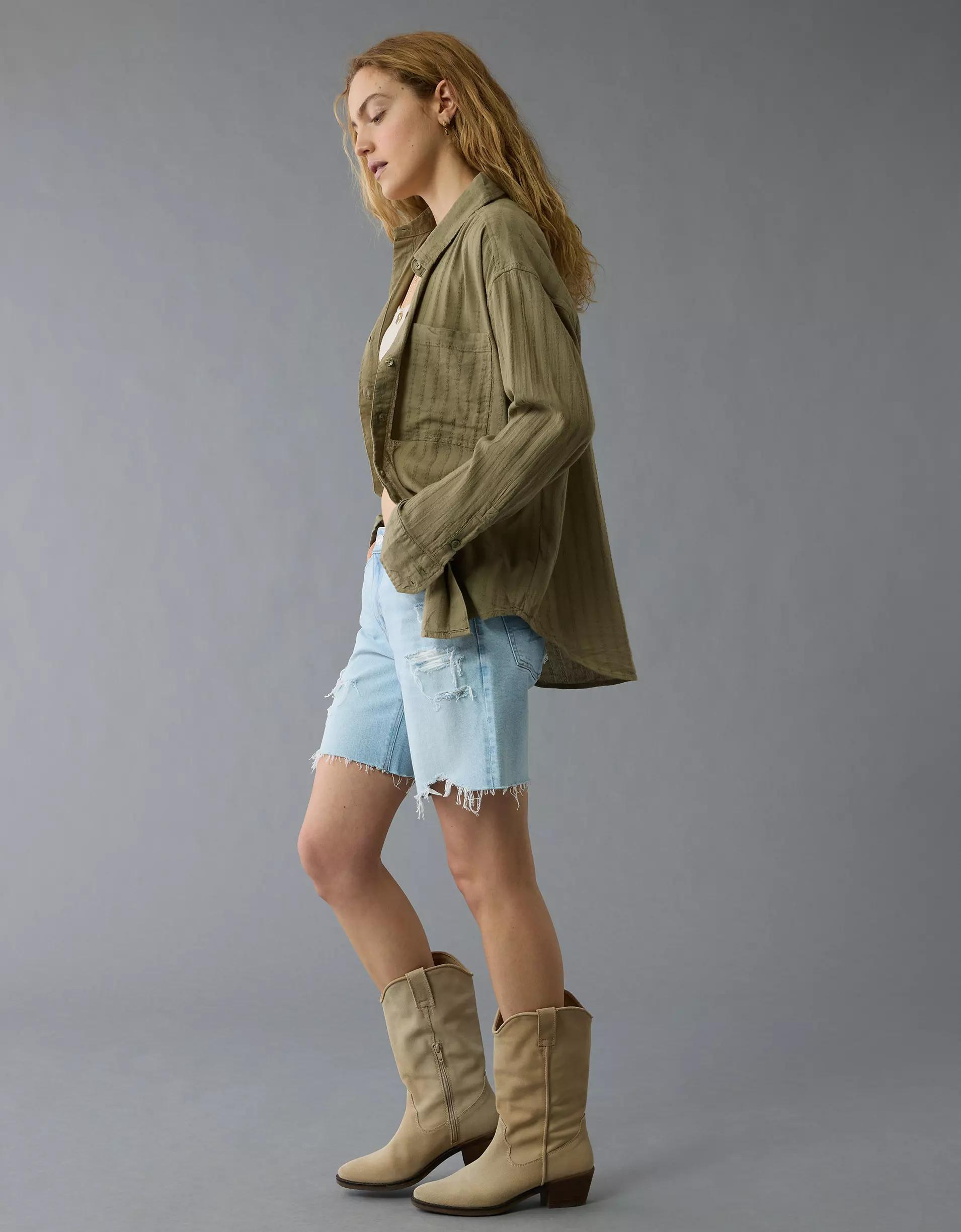 AE Perfect Button-Up Shirt Product Image