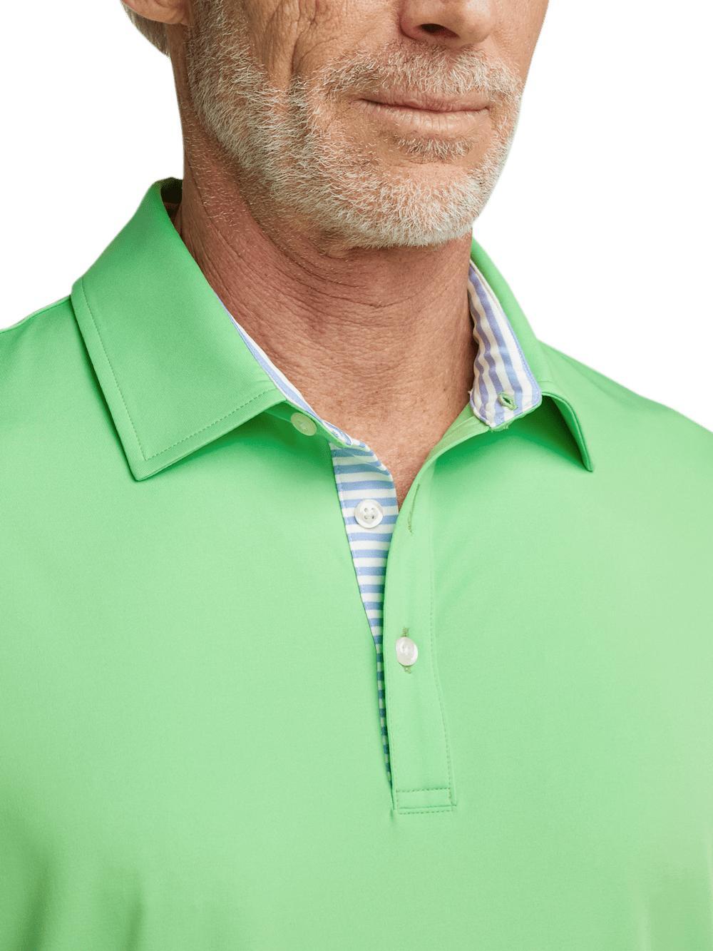 Performance Blend Three Button Polo - Lime Product Image