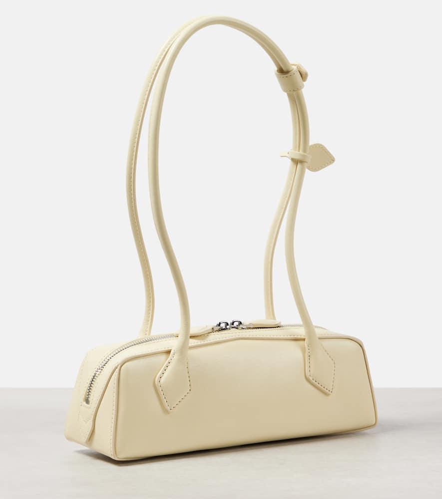 ALAÏA Alaia Ivoire Le Teckel Small Leather Shoulder Bag In Jaune Clair Product Image