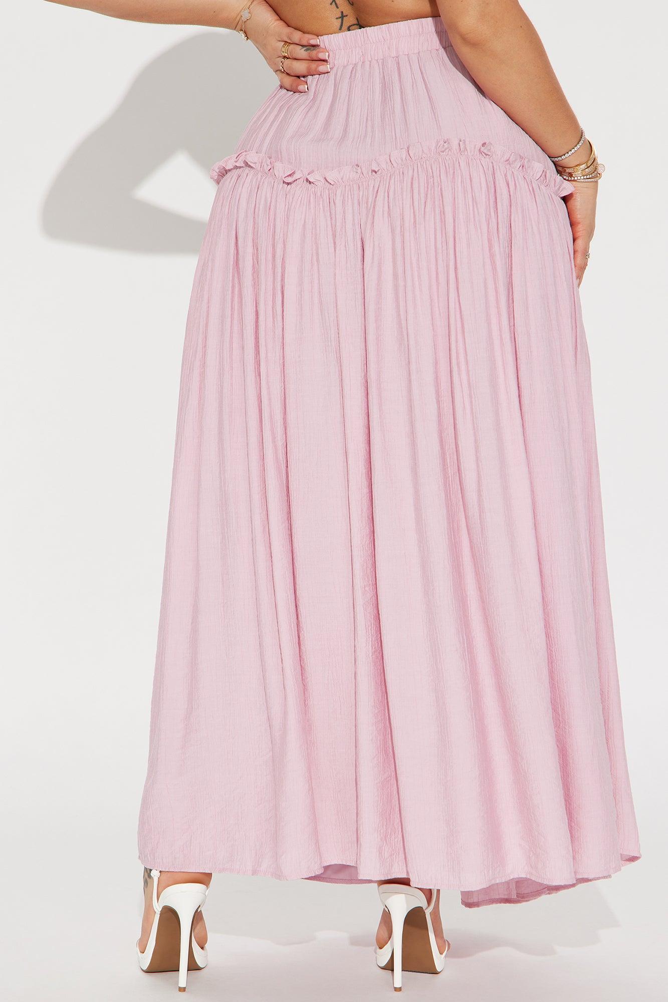 Lily Maxi Skirt - Pink Product Image
