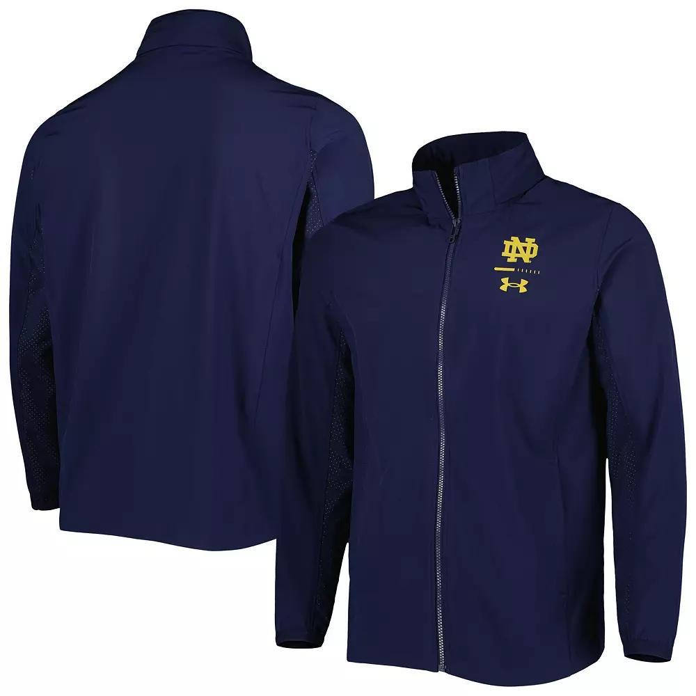 Men's Under Armour Navy Notre Dame Fighting Irish Squad 3.0 Full-Zip Jacket, Size: Small, Blue Product Image
