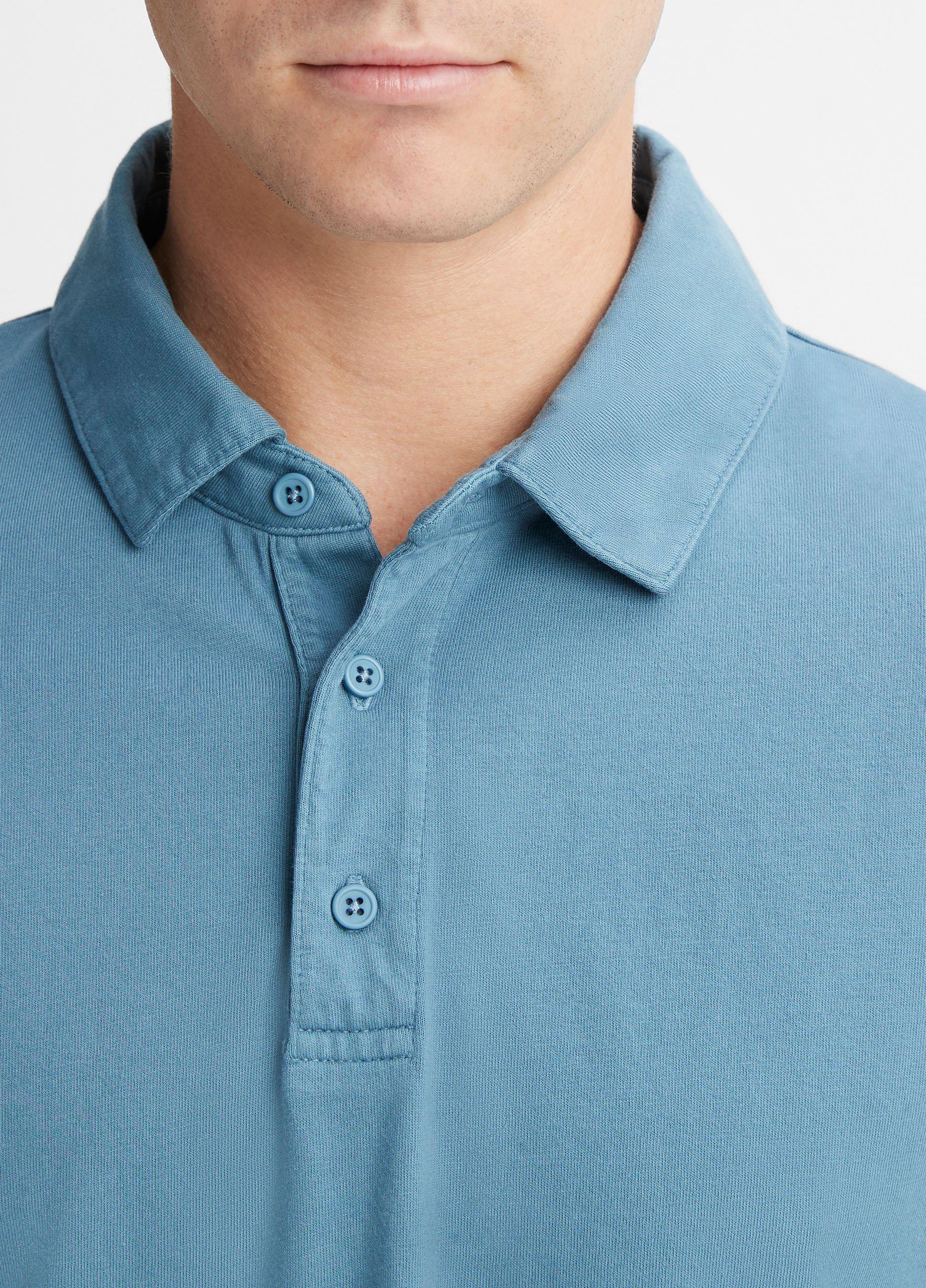 Garment Dye Long-Sleeve Polo Shirt Product Image