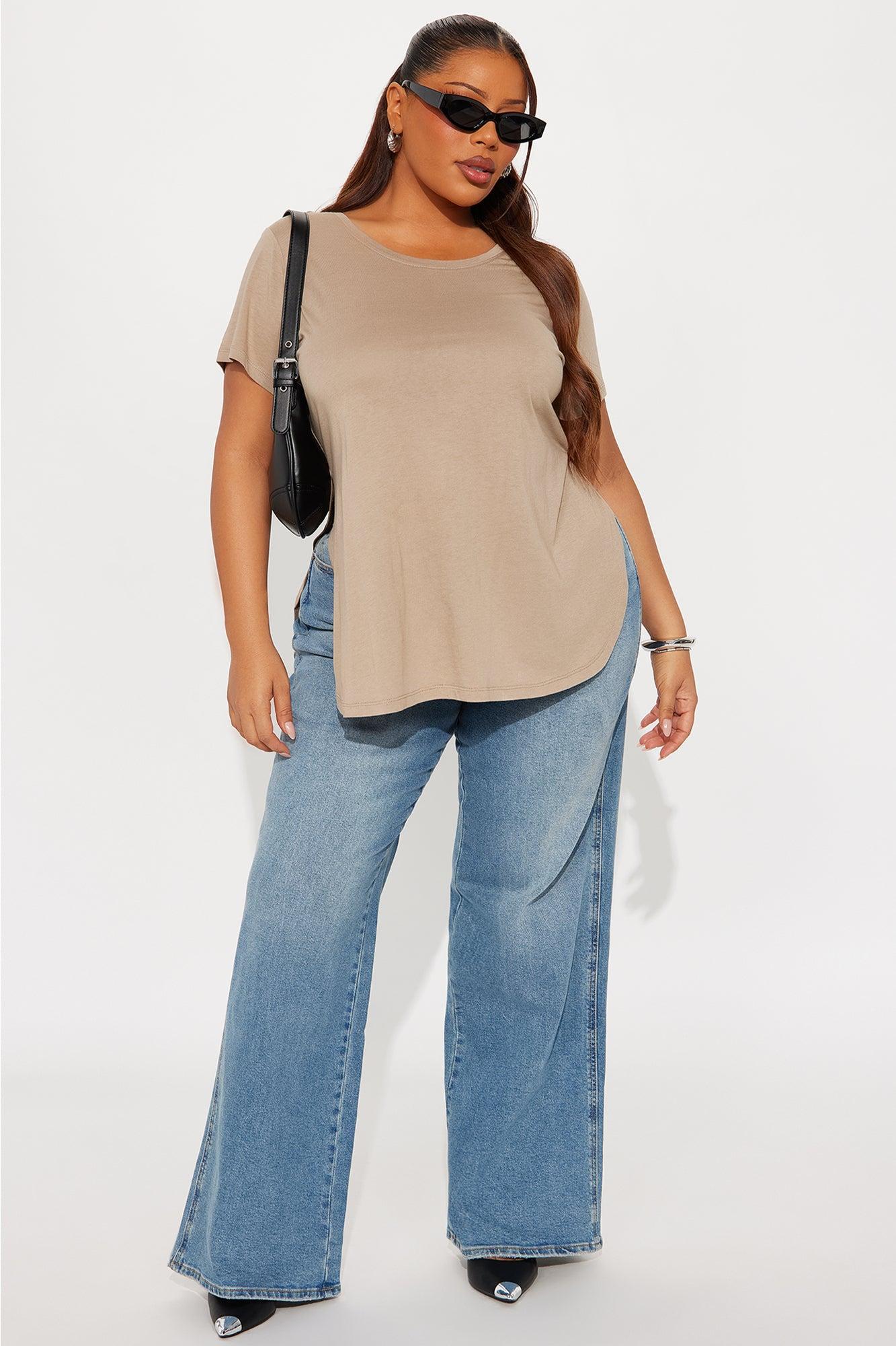 Laid Back Tee - Taupe Female Product Image