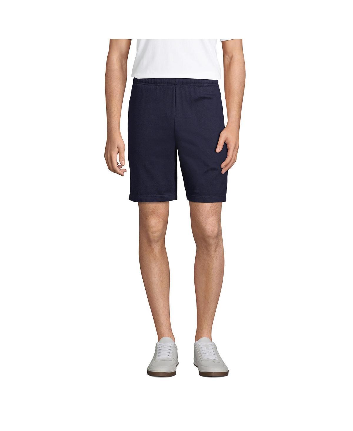 Mens Lands End Jersey Knit Shorts Gray Grey Product Image