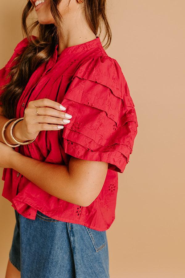 Vineyard Dream Eyelet Button Up Product Image