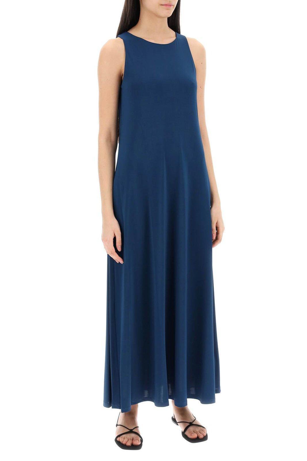 MAX MARA Supremo Jersey Sleeveless Dress In Blue Product Image