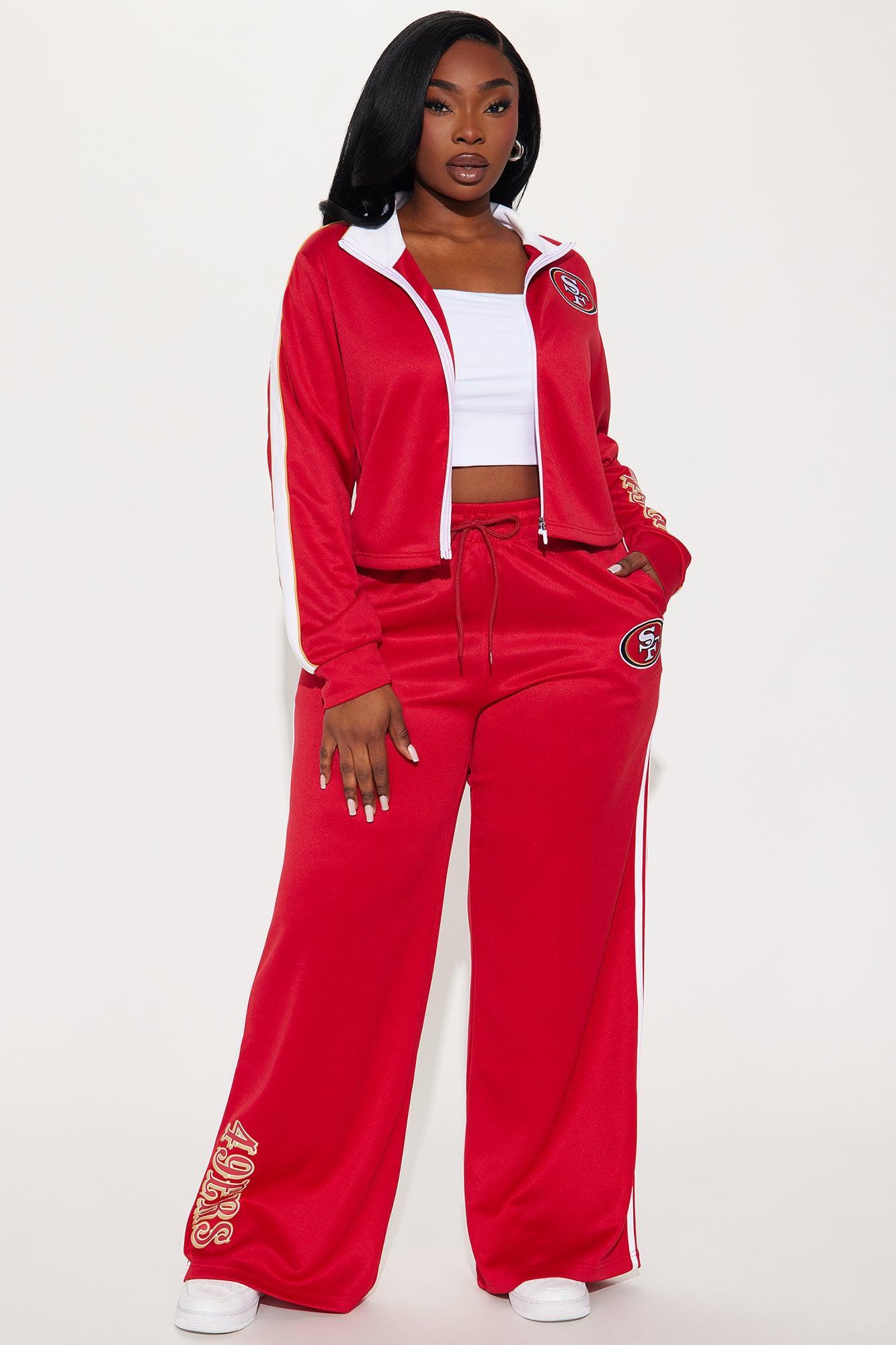 49ers Nation Zip Up Track Jacket - Red Female Product Image
