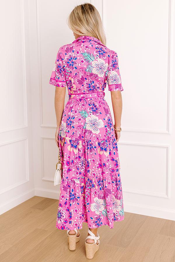 Full Bloom Button Down Midi Dress Product Image