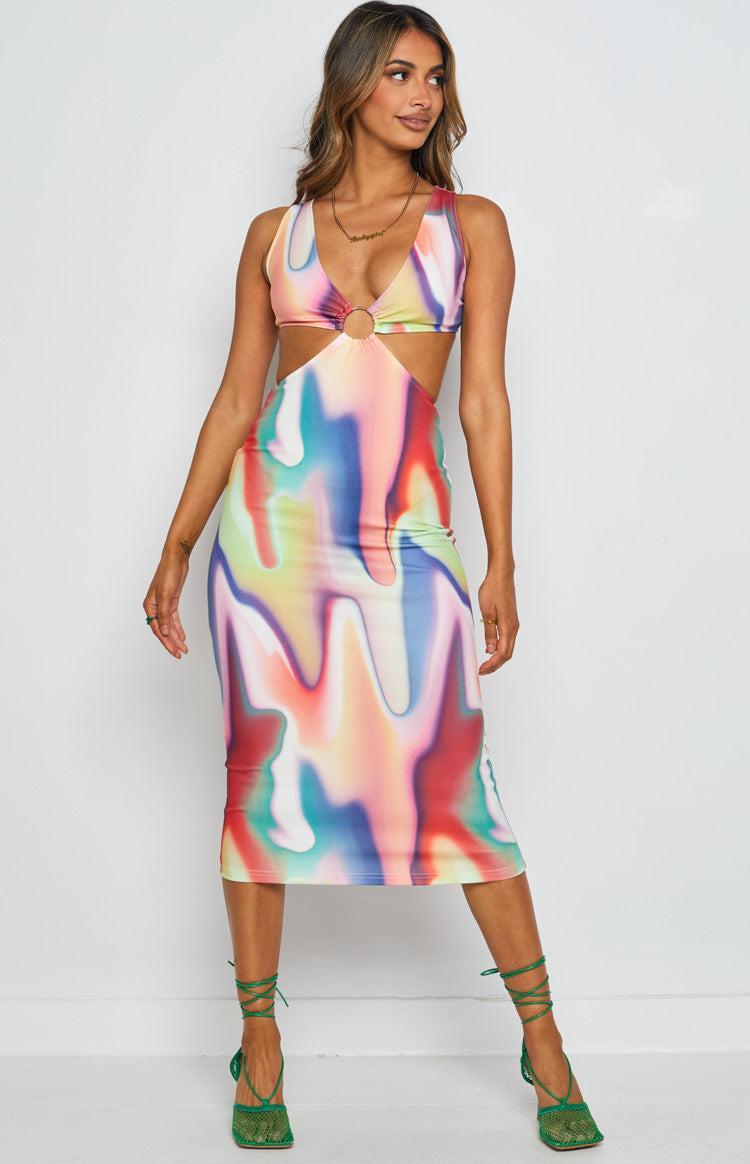 Sylvia Multi Midi Dress Product Image