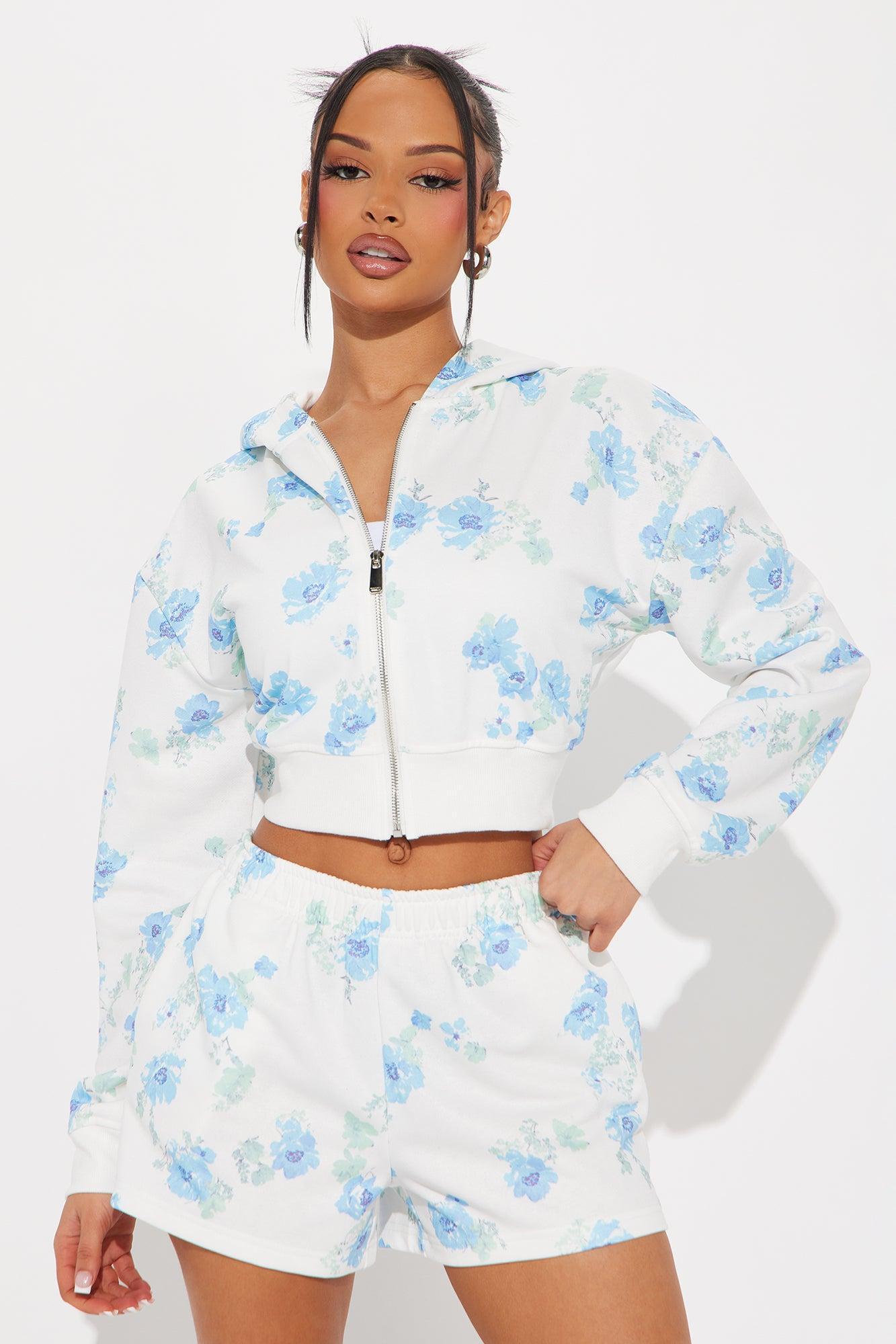 Farrah Floral Short Set Set - Blue/combo Product Image