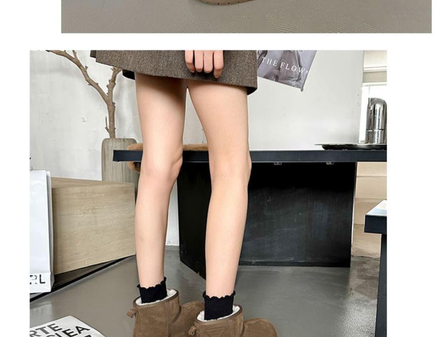 Fleece Lined Platform Short Boots Product Image