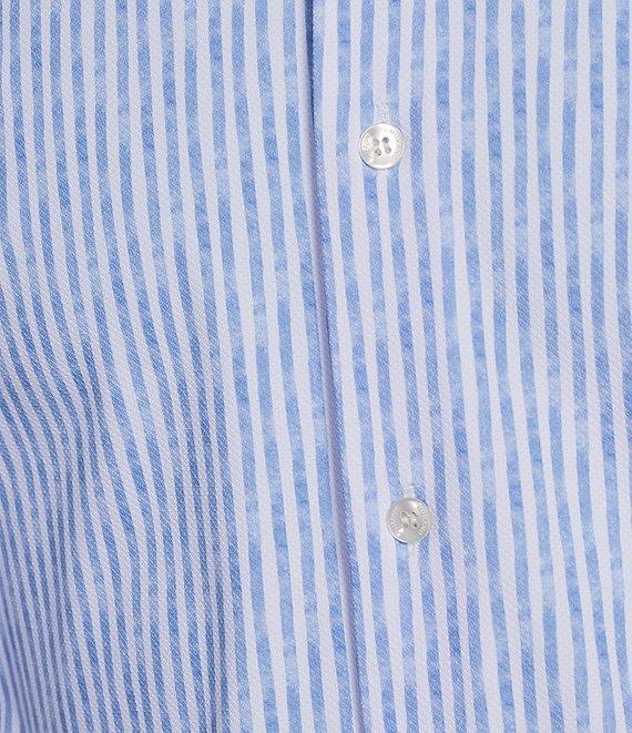 Murano Collezione Slim Fit Stripe Long Sleeve Shirt Product Image