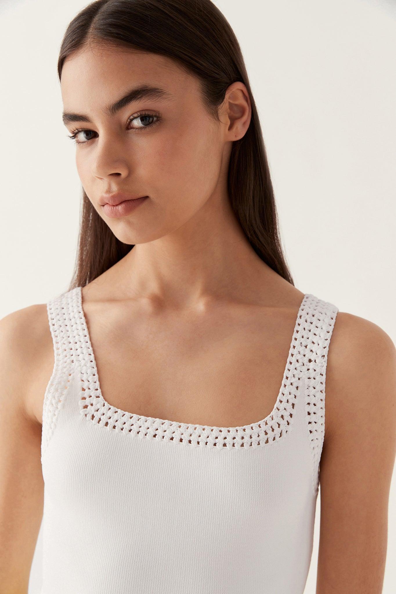 Tazia Crocheted Edge Tank Product Image