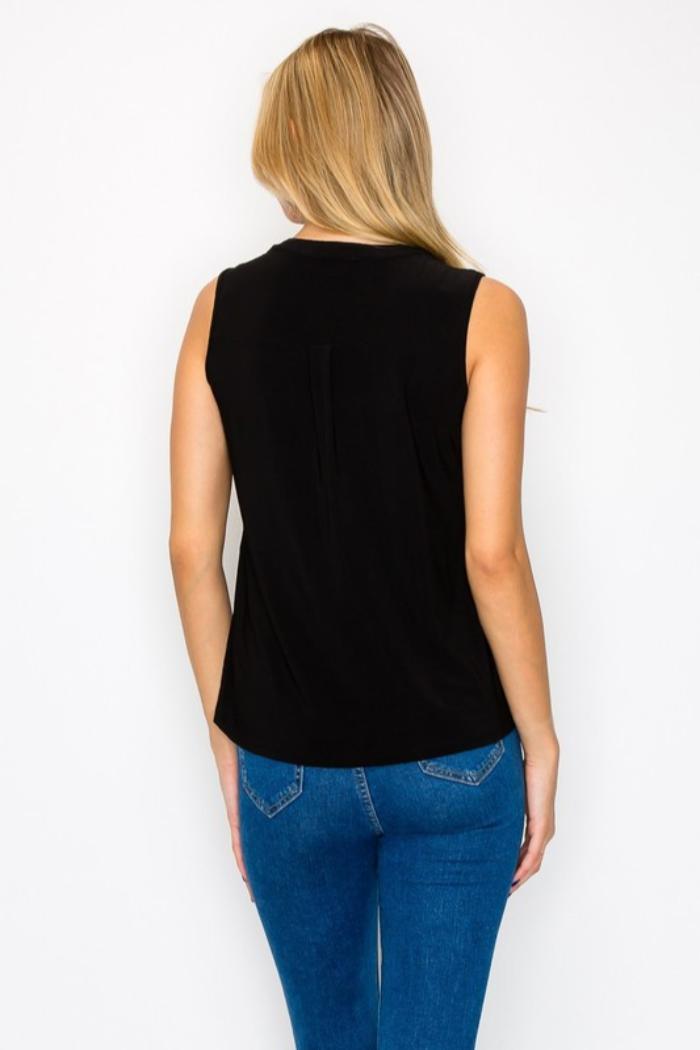 Embellished Neck Tank Top Product Image